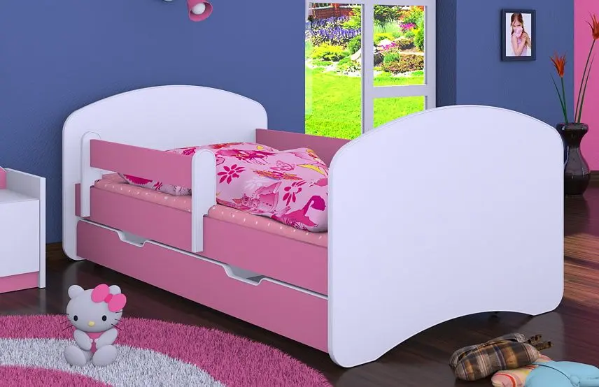 Pat Happy Babies Happy L06 cu sertar 90x180 (White/Pink)