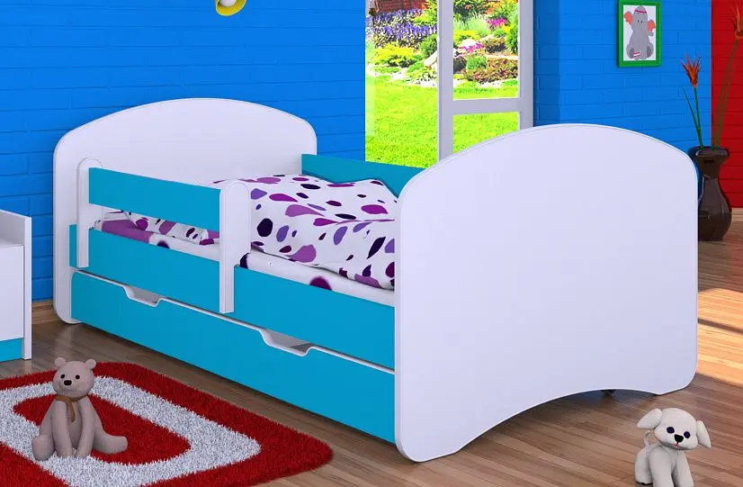 Pat Happy Babies Happy L08 cu sertar 90x190 (White/Blue)