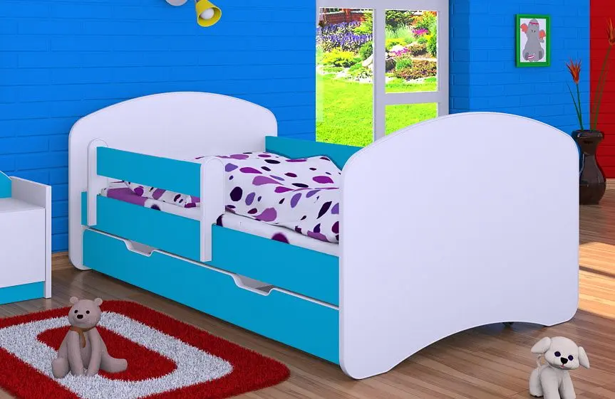 Pat Happy Babies Happy L10 cu sertar 90x200 (White/Blue)