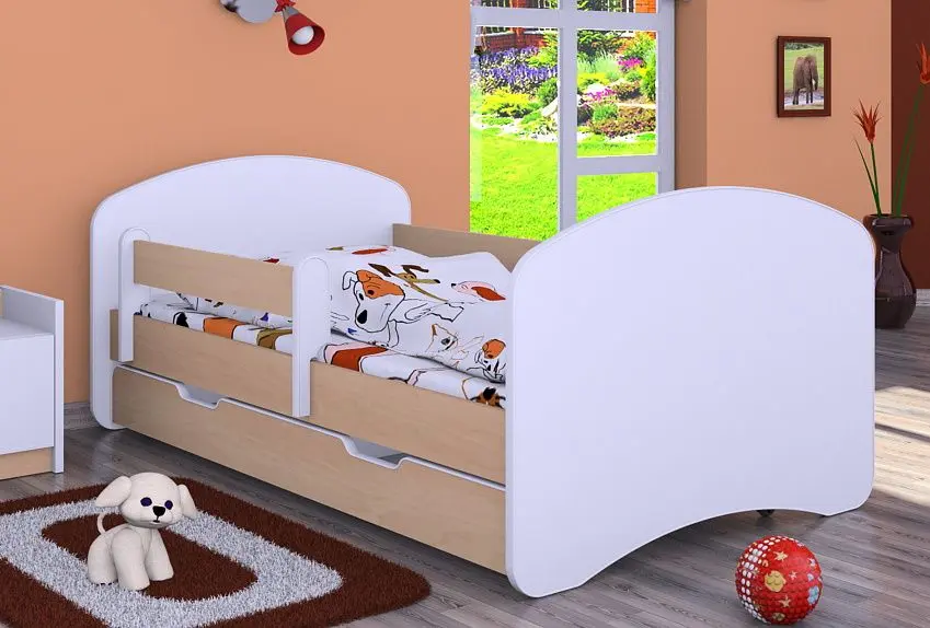 Кровать Happy Babies Happy L10 с ящиком 90x200 (White/Light Pear) - 2