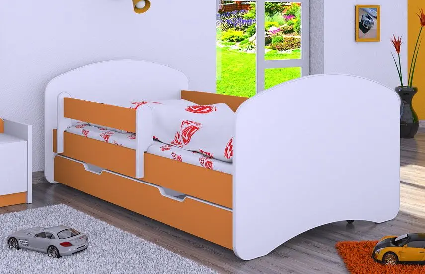 Pat Happy Babies Happy L10 cu sertar 90x200 (White/Orange)