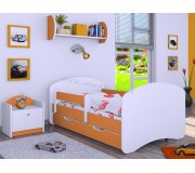 Pat Happy Babies Happy L10 cu sertar 90x200 (White/Orange)