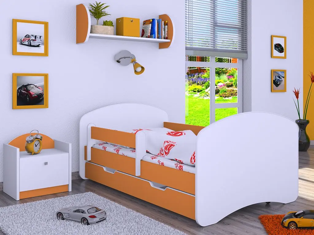 Pat Happy Babies Happy L10 cu sertar 90x200 (White/Orange)