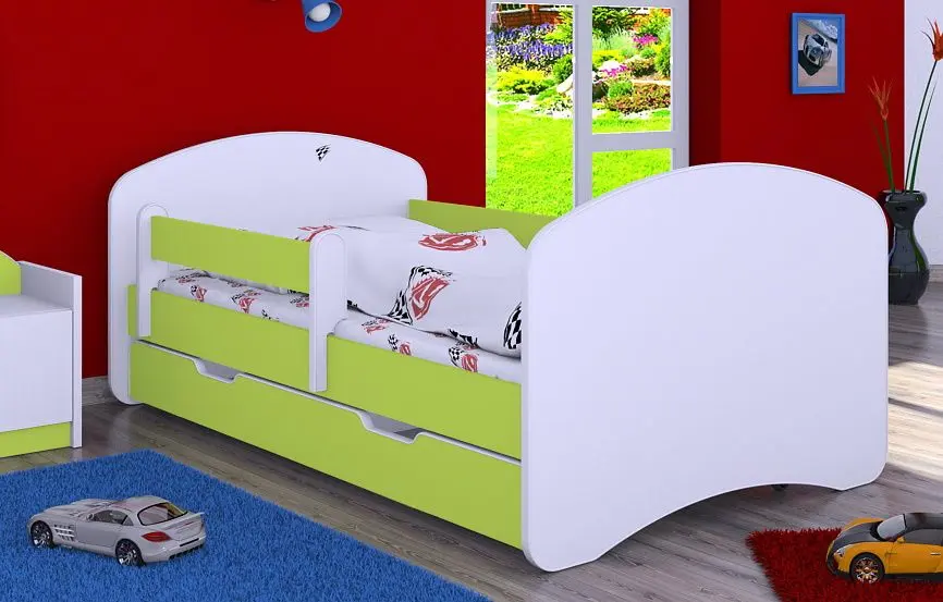 Pat Happy Babies Happy L10 cu sertar 90x200 (White/Pastel Green)