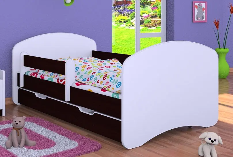 Pat Happy Babies Happy L10 cu sertar 90x200 (White/Wenge Chestnut)