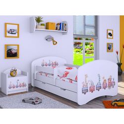 Кровать Happy Babies Happy Pastel Animals L06 с ящиком 90x180 (White)