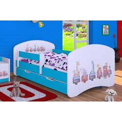 Pat Happy Babies Happy Pastel Animals L06 cu sertar 90x180 (White/Blue) Thumb