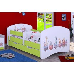 Pat Happy Babies Happy Pastel Animals L06 cu sertar 90x180 (White/Pastel Green) Thumb