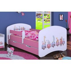 Pat Happy Babies Happy Pastel Animals L06 cu sertar 90x180 (White/Pink) Thumb