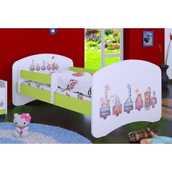 Кровать Happy Babies Happy Pastel Animals L07 90x190 (White/Pastel Green) Thumb