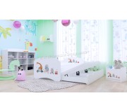 Pat Happy Babies Happy Pets cu pat retractabil 80x160 (White)