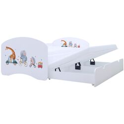 Pat Happy Babies Happy Pets cu pat retractabil 80x160 (White) Thumb