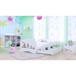 Pat Happy Babies Happy Pets cu pat retractabil 80x160 (White)