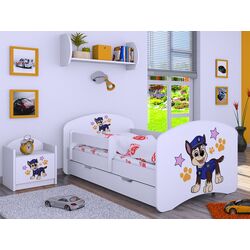 Кровать Happy Babies Happy Police Dog L02 с ящиком 70x140 (White)