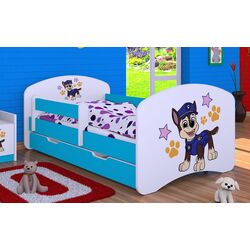 Pat Happy Babies Happy Police Dog L02 cu sertar 70x140 (White/Blue) Thumb