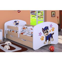 Pat Happy Babies Happy Police Dog L02 cu sertar 70x140 (White/Light Pear) Thumb