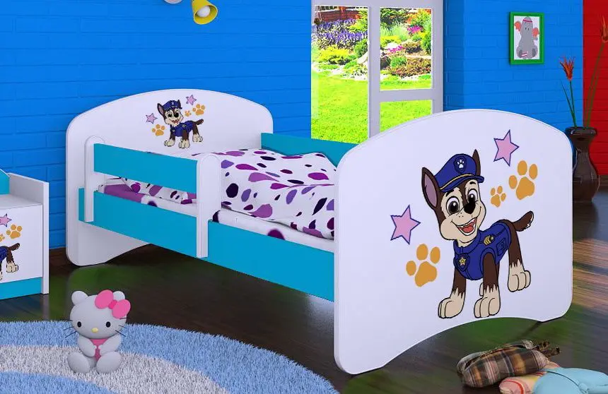 Pat Happy Babies Happy Police Dog L05 90x180 (White/Blue)