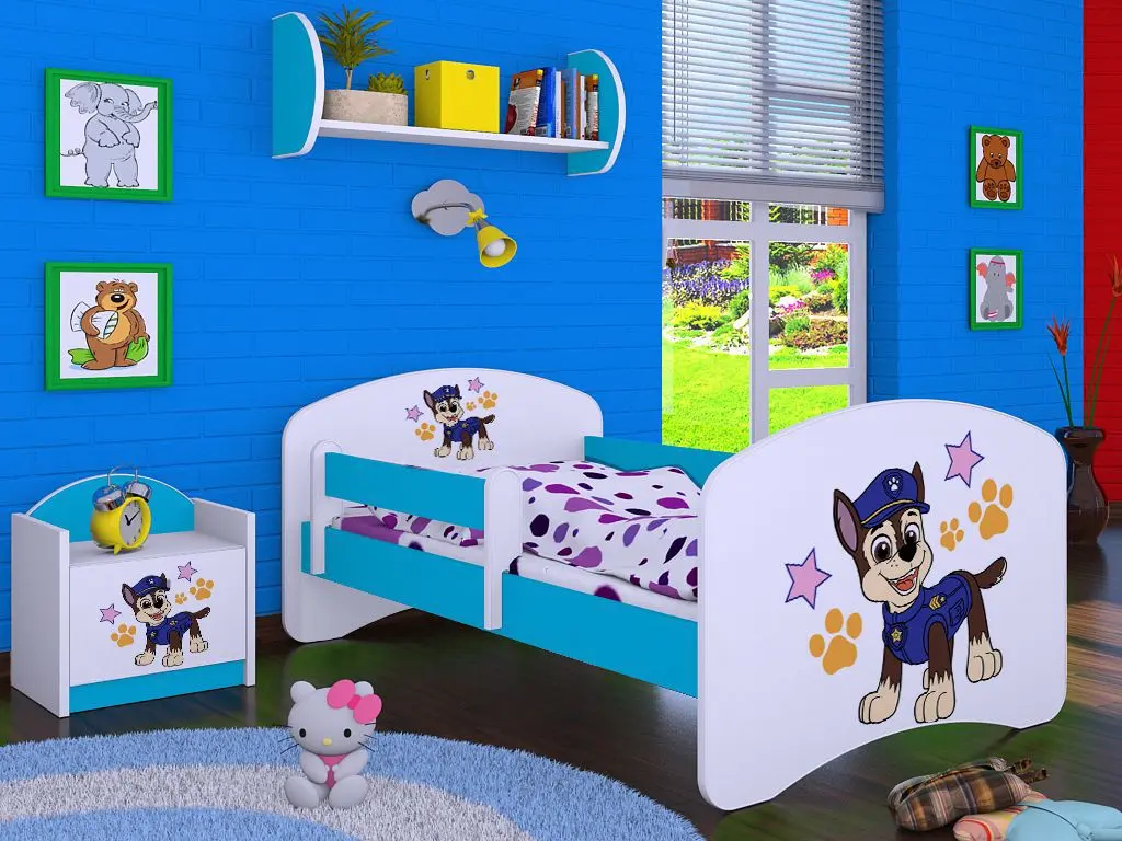 Pat Happy Babies Happy Police Dog L05 90x180 (White/Blue)