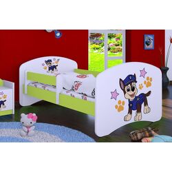 Кровать Happy Babies Happy Police Dog L05 90x180 (White/Pastel Green) Thumb