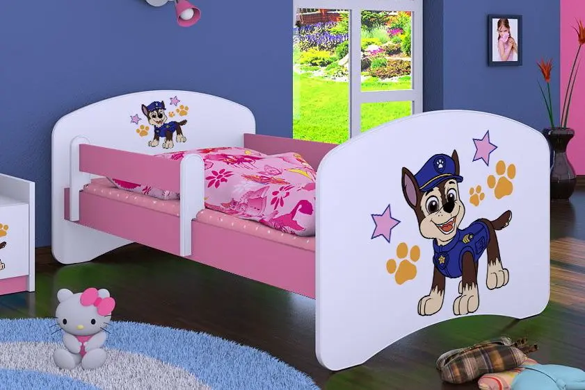 Pat Happy Babies Happy Police Dog L05 90x180 (White/Pink)