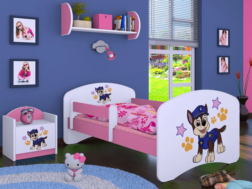 Pat Happy Babies Happy Police Dog L05 90x180 (White/Pink)