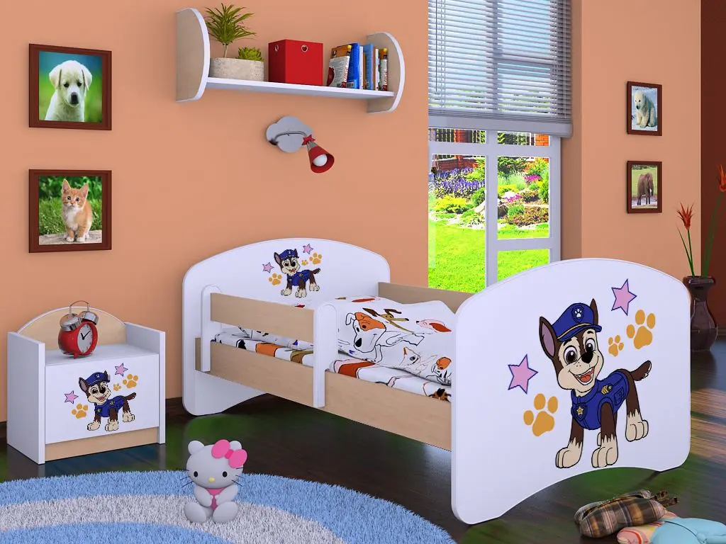 Кровать Happy Babies Happy Police Dog L07 90x190 (White/Light Pear)