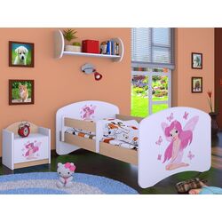 Кровать Happy Babies Happy Princess with Butterflies L01 70x140 (White/Light Pear)