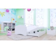 Pat Happy Babies Happy cu pat retractabil 80x160 (White)