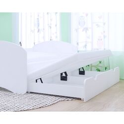 Pat Happy Babies Happy cu pat retractabil 80x160 (White) Thumb