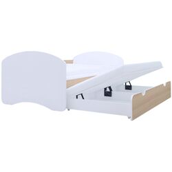 Pat Happy Babies Happy cu pat retractabil 80x160 (White/Light Pear) Thumb