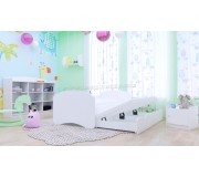 Pat Happy Babies Happy cu pat retractabil 90x180 (White)