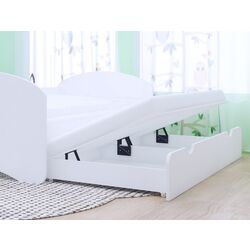 Pat Happy Babies Happy cu pat retractabil 90x200 (White) Thumb