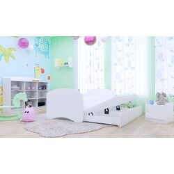 Pat Happy Babies Happy cu pat retractabil 90x200 (White)
