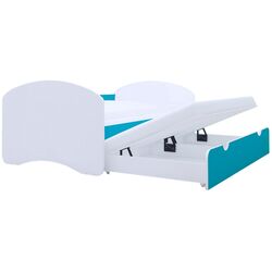 Pat Happy Babies Happy cu pat retractabil 90x200 (White/Blue) Thumb