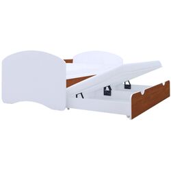 Pat Happy Babies Happy cu pat retractabil 90x200 (White/Calvados) Thumb