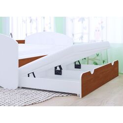 Pat Happy Babies Happy cu pat retractabil 90x200 (White/Calvados) Thumb