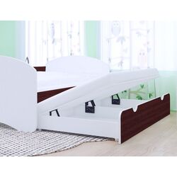 Pat Happy Babies Happy cu pat retractabil 90x200 (White/Wenge Chestnut) Thumb