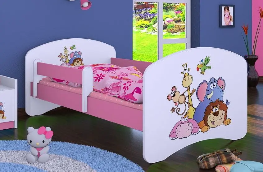 Pat Happy Babies Happy Safari L03 80x160 (White/Pink)