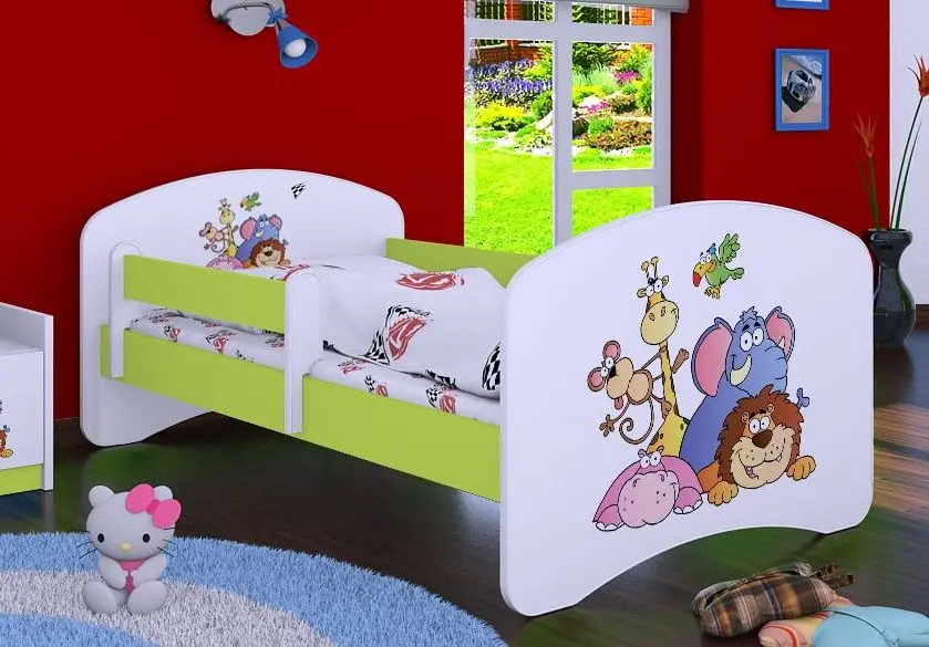 Pat Happy Babies Happy Safari L05 90x180 (White/Pastel Green)