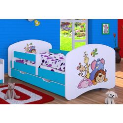 Pat Happy Babies Happy Safari L08 cu sertar 90x190 (White/Blue) Thumb