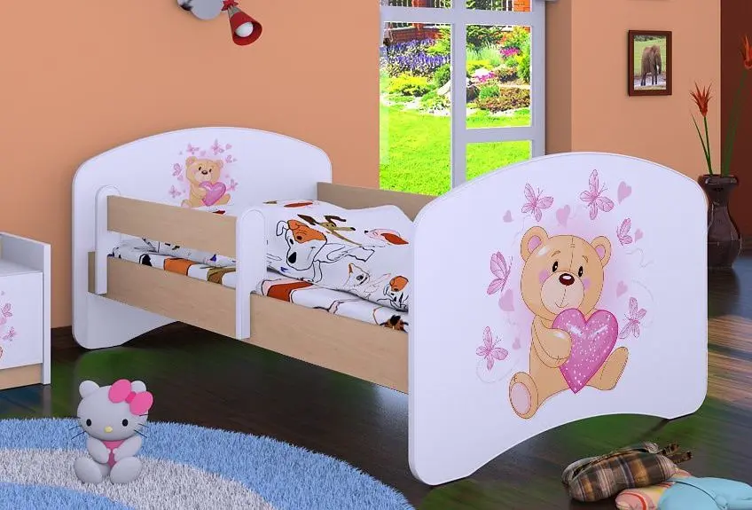 Кровать Happy Babies Happy Teddy Bear L03 80x160 (White/Light Pear)