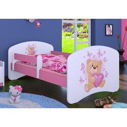 Кровать Happy Babies Happy Teddy Bear L03 80x160 (White/Pink) Thumb