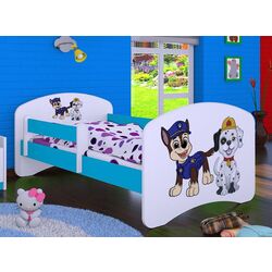 Кровать Happy Babies Happy Two Dogs L01 70x140 (White/Blue) Thumb