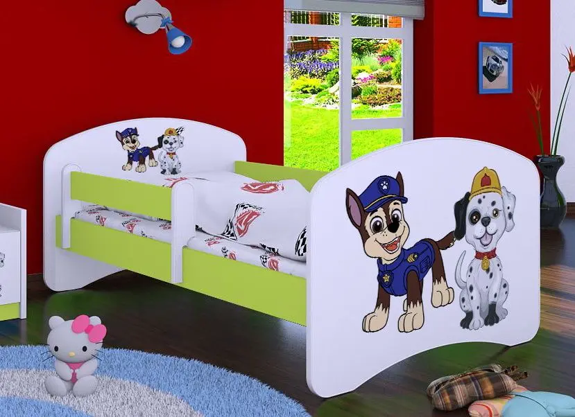 Pat Happy Babies Happy Two Dogs L01 70x140 (White/Pastel Green)