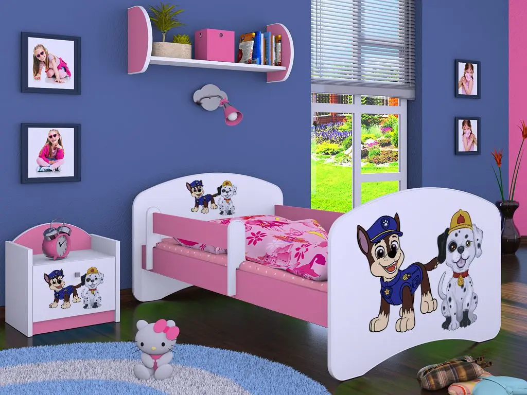 Pat Happy Babies Happy Two Dogs L01 70x140 (White/Pink)