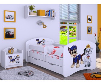 Pat Happy Babies Happy Two Dogs L06 cu sertar 90x180 (White)