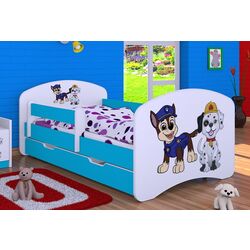 Pat Happy Babies Happy Two Dogs L06 cu sertar 90x180 (White/Blue) Thumb