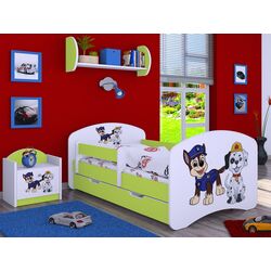 Кровать Happy Babies Happy Two Dogs L06 с ящиком 90x180 (White/Pastel Green)