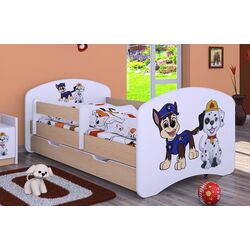 Pat Happy Babies Happy Two Dogs L08 cu sertar 90x190 (White/Light Pear) Thumb