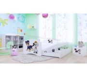 Pat Happy Babies Happy Two Dogs cu pat retractabil 90x180 (White)